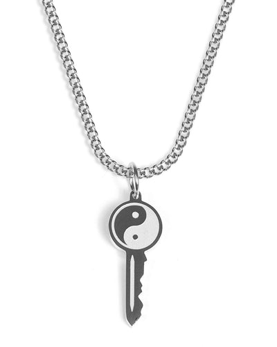 Key Yin Yang Necklace (Silver)