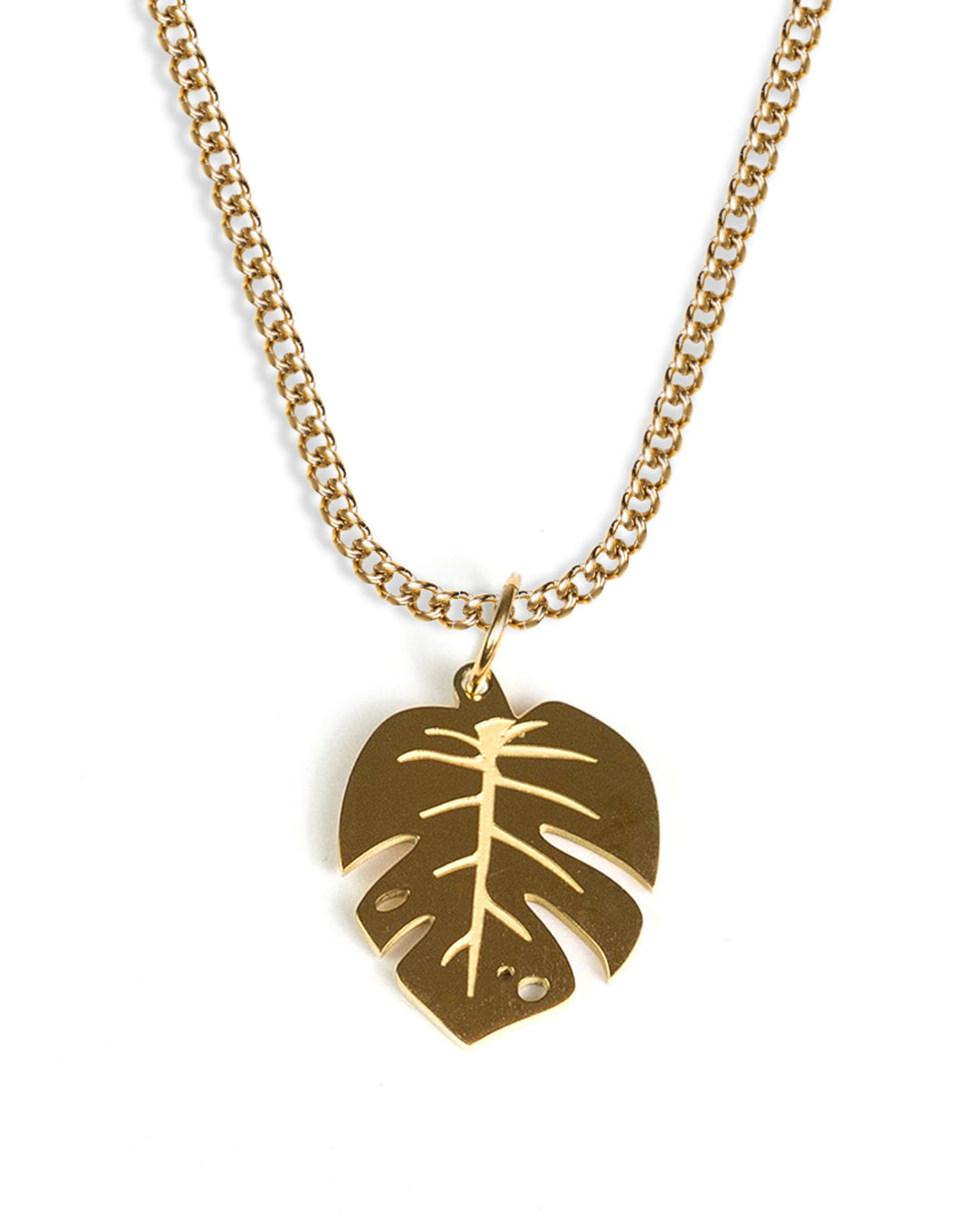Monstera Necklace (Gold)