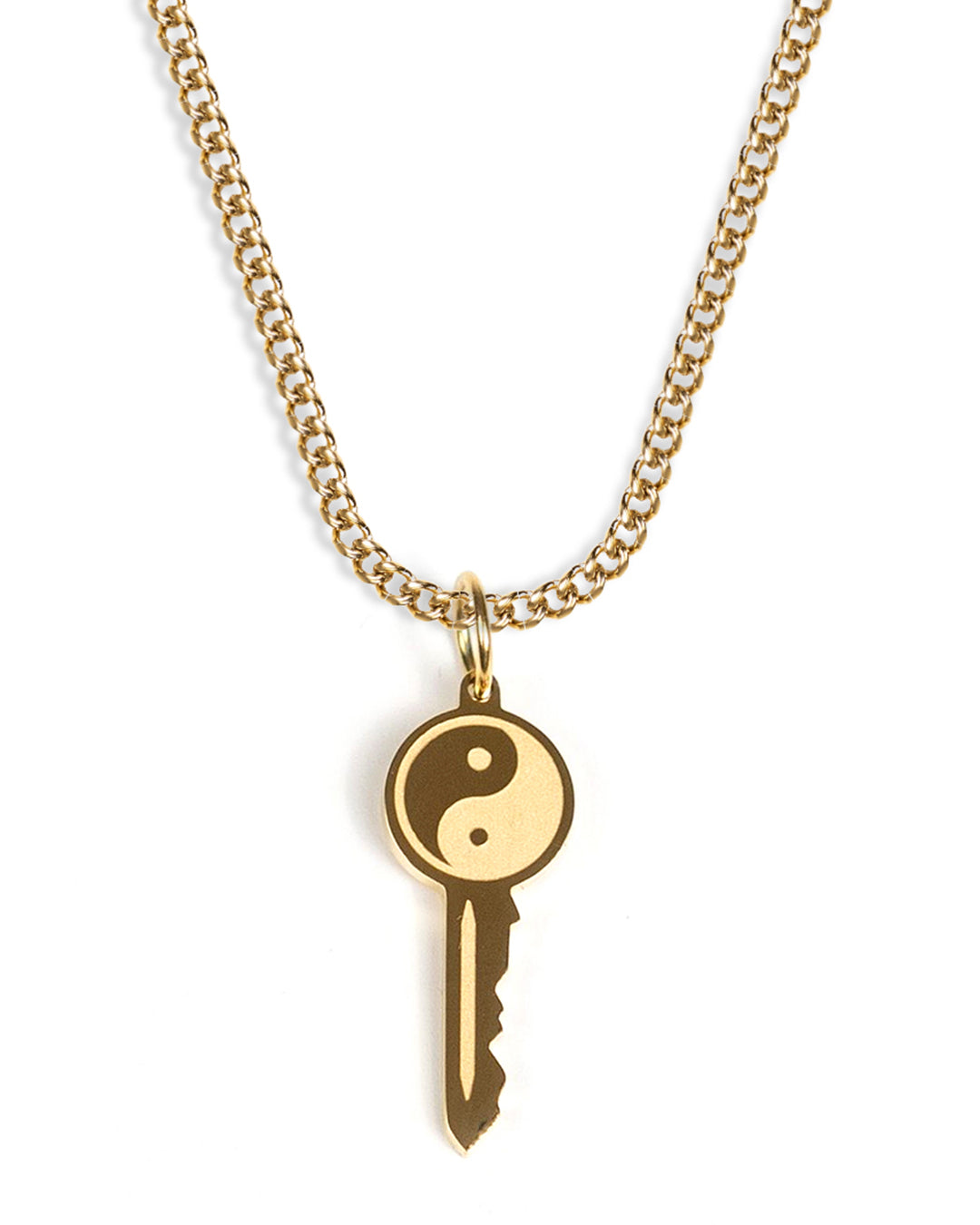 Key Yin Yang Necklace (Gold)