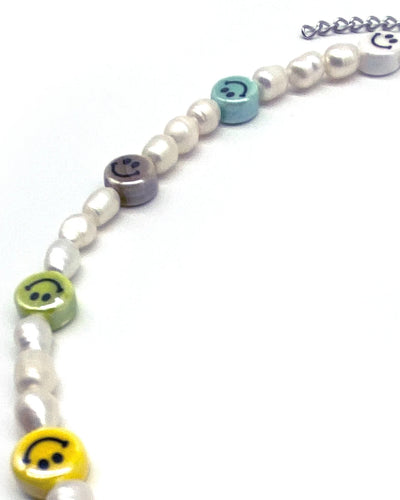 Perlen-Smiley Chain (Bunt)