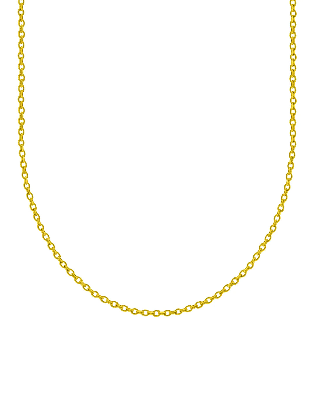 Thin Oval Chain 2mm (Gold)