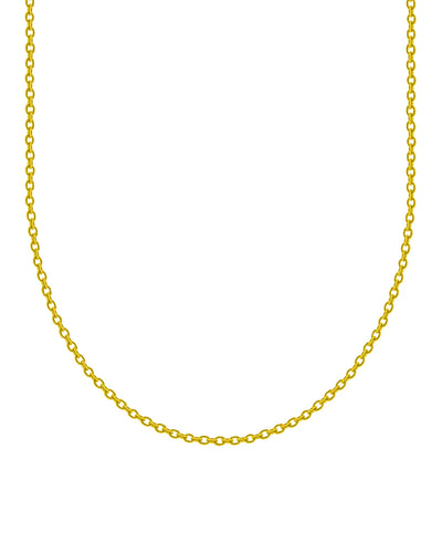 Thin Oval Chain 2mm (Gold)